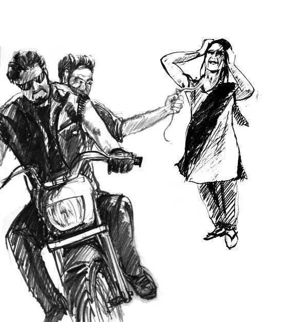 Chandigarh: दो बाइक सवार लुटेरे सोने की चेन छीनकर भागे