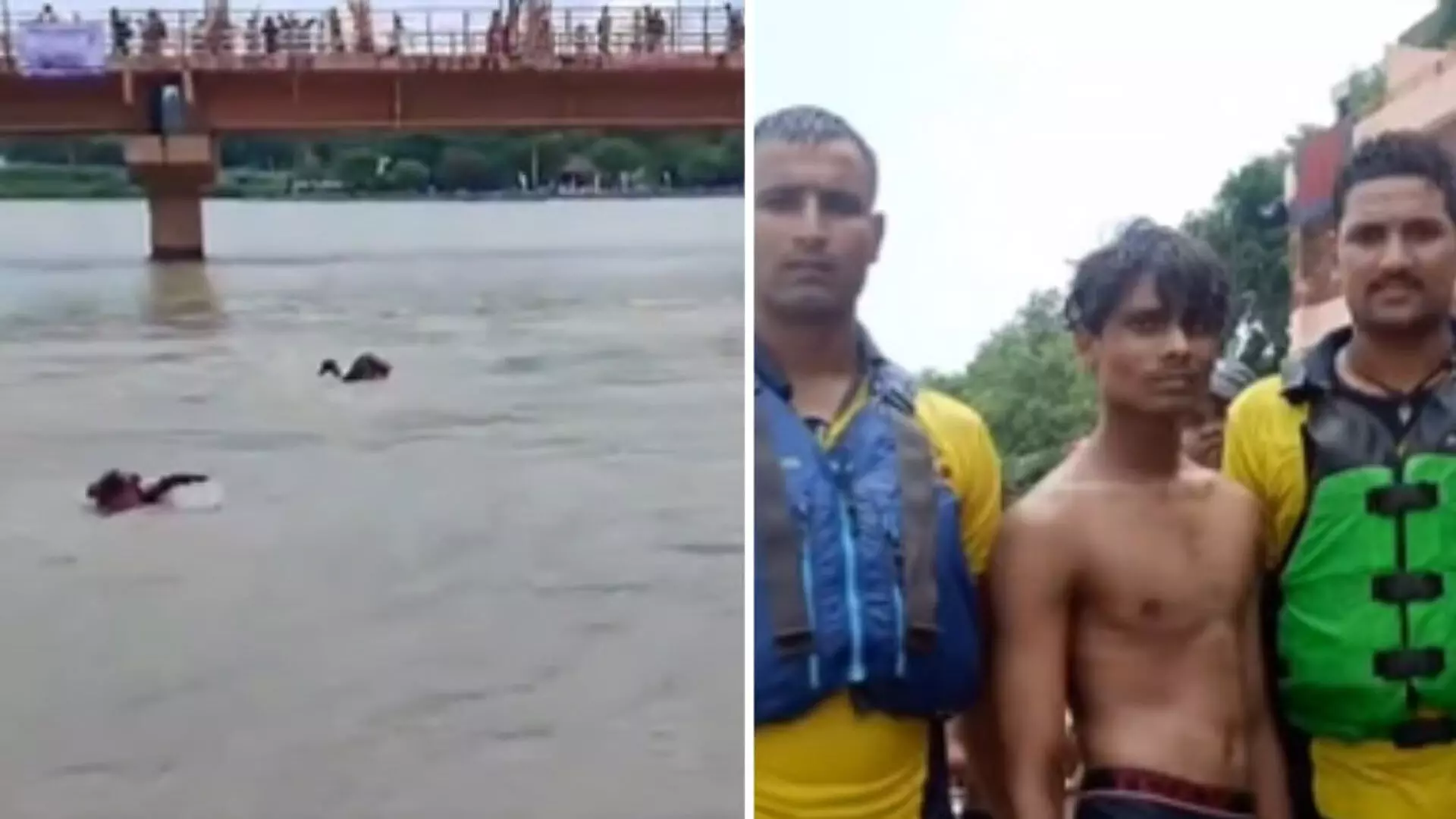 VIDEO: डूबते कांवड़िये को बचाने के लिए SDRF जवान ने गंगा नदी में लगाई छलांग