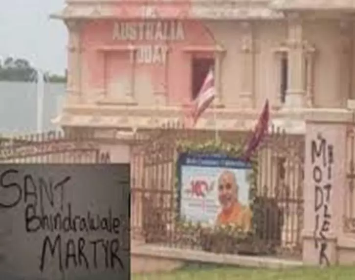 Canada : खालिस्तानी समर्थकों ने हिंदू मंदिर में की तोड़फोड़