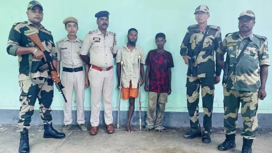 Tripura बीएसएफ ने श्रीनगर इलाके में 2 बांग्लादेशी नागरिकों को गिरफ्तार