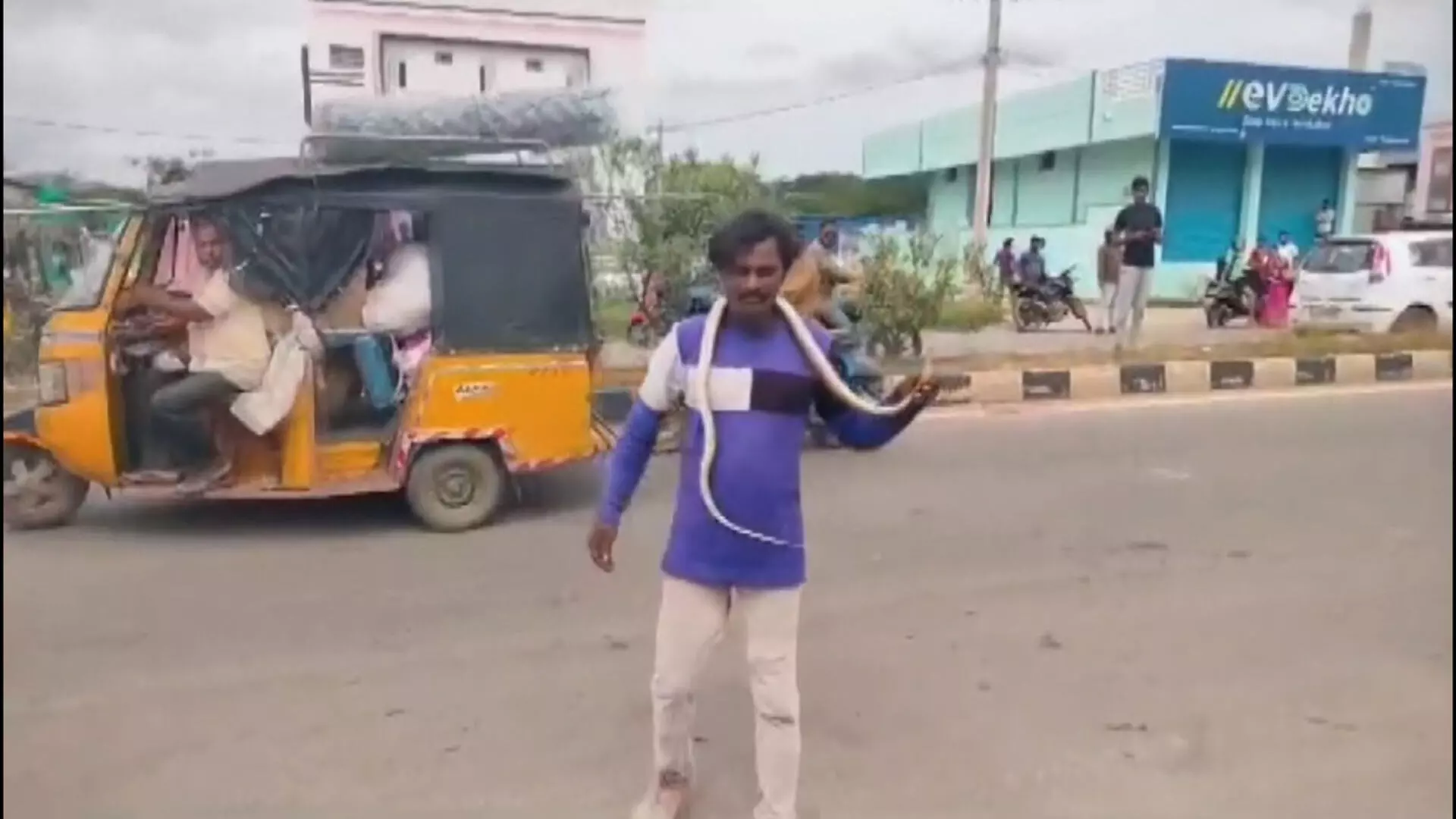 Anantapur: नशे में धुत व्यक्ति ने सड़क पर सांप के साथ खेल दिखाया