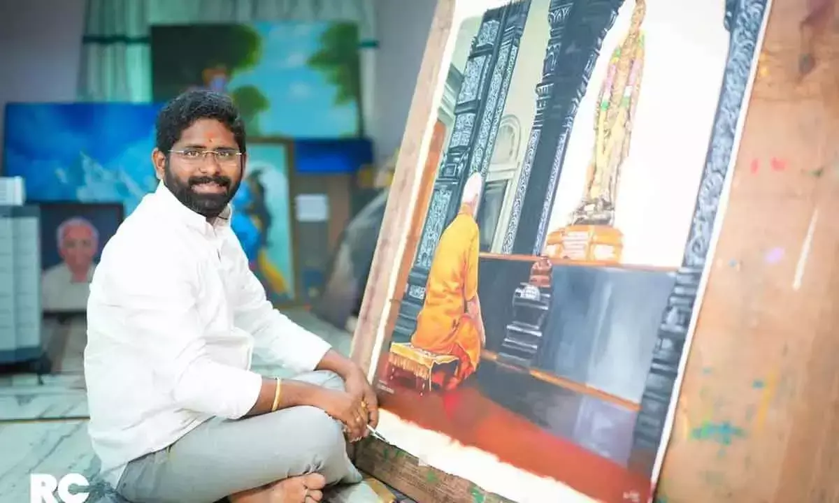 PM ने राजमुंदरी के कलाकार हरि की कलाकृति पोस्ट की