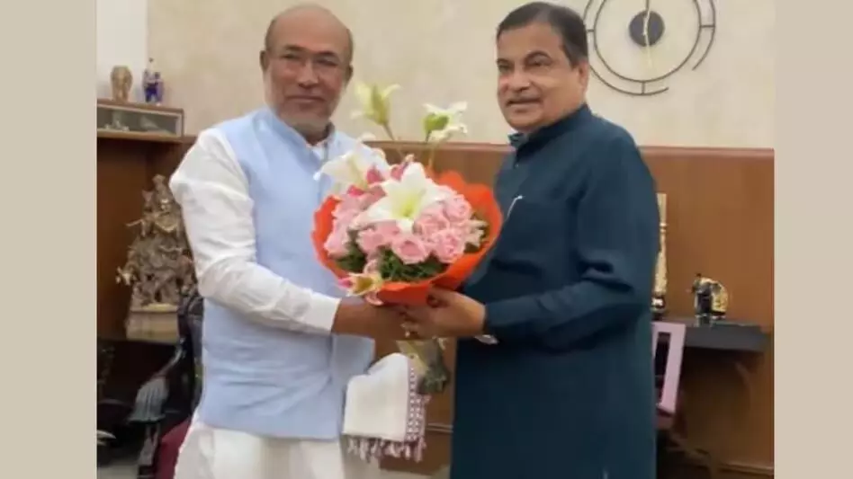 Manipur के मुख्यमंत्री ने दिल्ली में परिवहन मंत्री से मुलाकात की