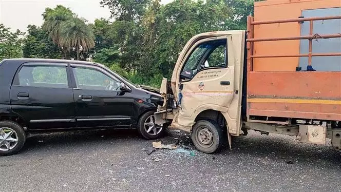 Garhshankar: टक्कर में 3 वाहन क्षतिग्रस्त