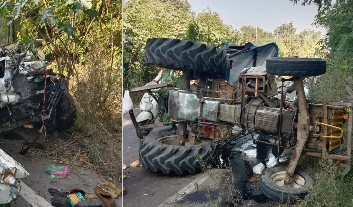 Morena: ट्रक ने ट्रैक्टर-ट्रॉली को मारी टक्कर, दो कांवड़ियों की मौत, 14 घायल