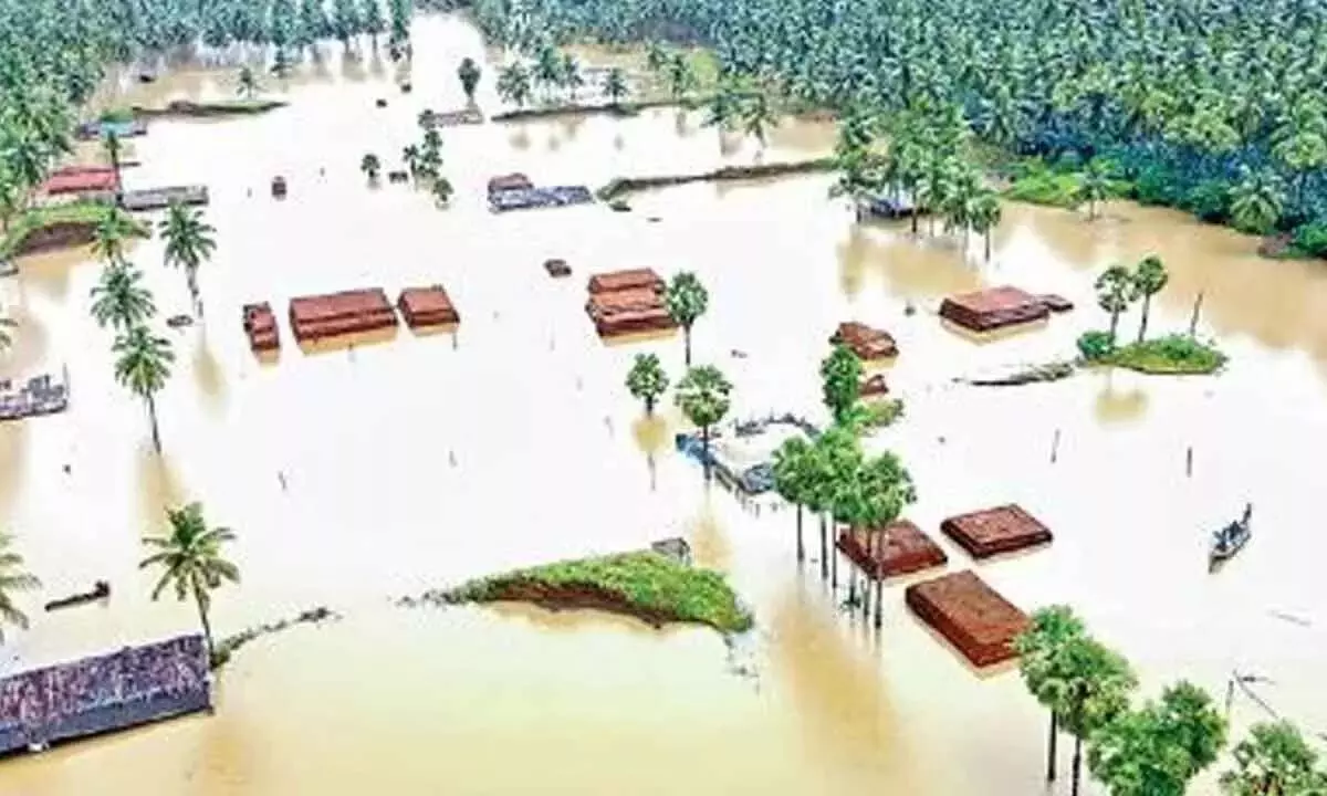 Konaseema लंका गांवों में बाढ़ ने तबाही मचा दी