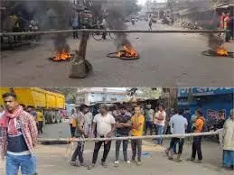 Bihar:   दुकानदार की हत्या के विरोध में सड़क जाम