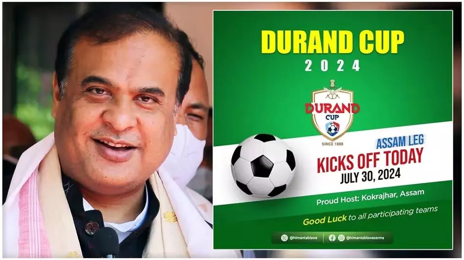 Assam में डूरंड कप 2024 के शुभारंभ पर शुभकामनाएं भेजीं