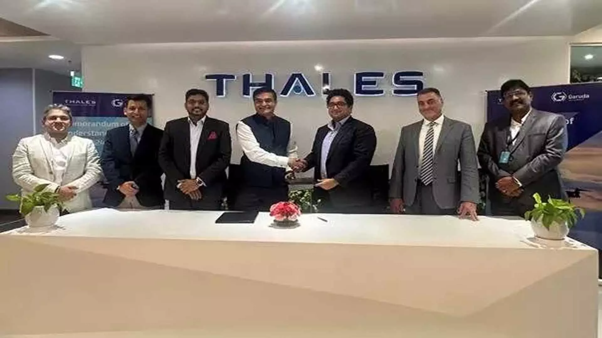 Thales ने गरुड़ एयरोस्पेस के साथ समझौता ज्ञापन पर हस्ताक्षर किए