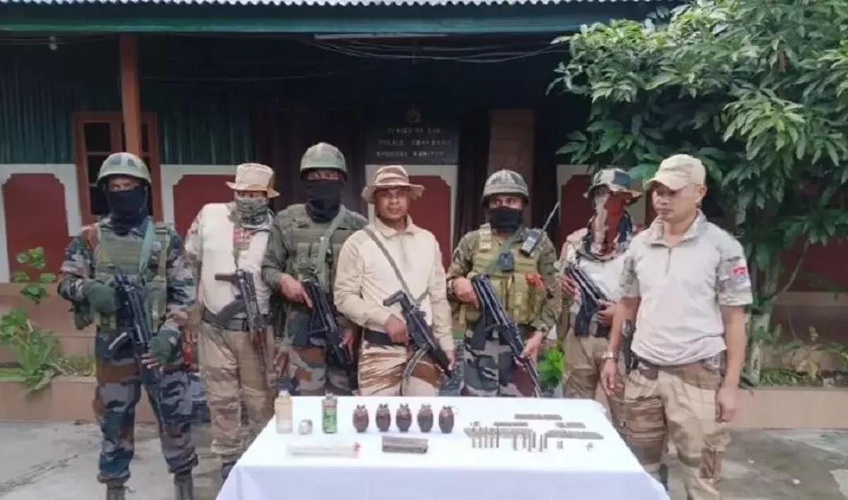 Manipur : सुरक्षा बलों ने अपहृत कुकी को बचाया, हथियार जब्त