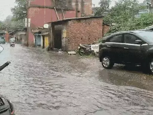 रायगढ़ में हुई भारी बारिश, जगह-जगह जलभराव