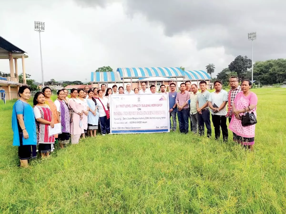 Assam : पश्चिम कार्बी आंगलोंग में आपात स्थिति के दौरान बाल अनुकूल स्थान पर जिला कार्यशाला आयोजित