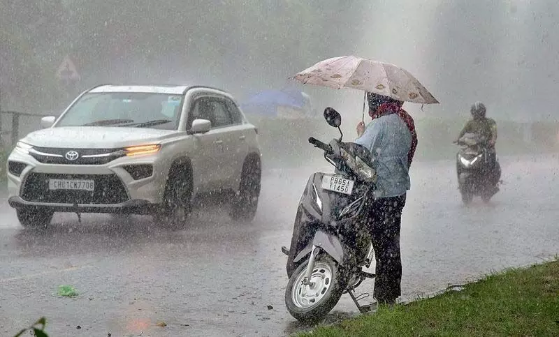 Chandigarh में 35% कम बारिश दर्ज की गई