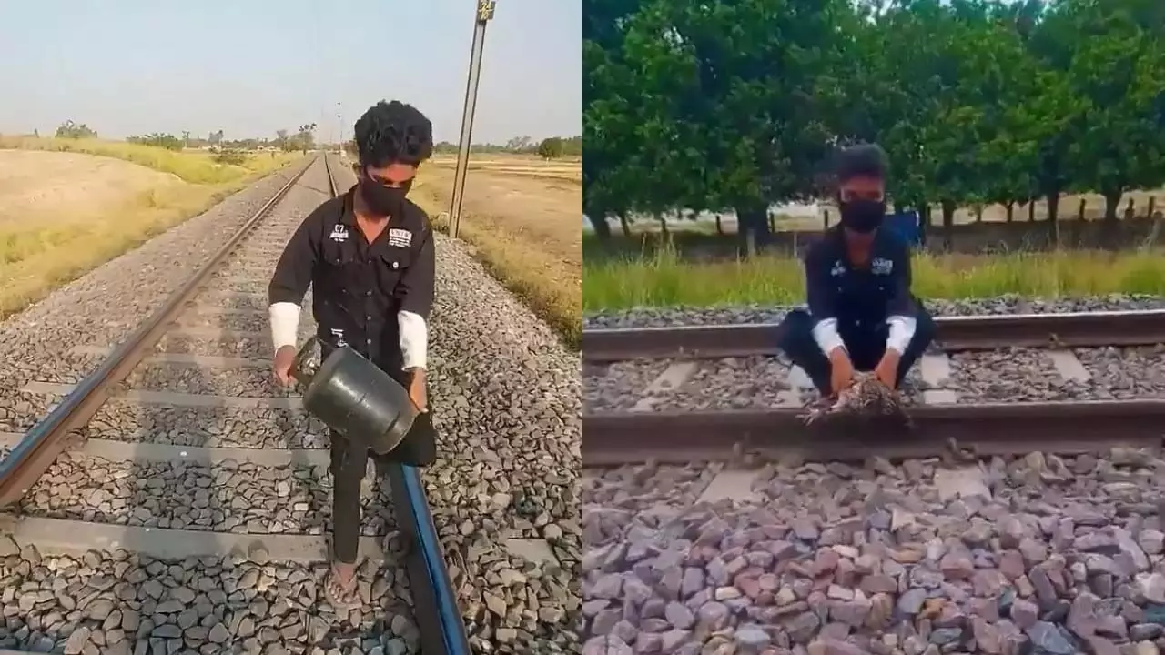 YouTuber जिसने रील्स के लिए रेल की पटरियों पर जानवर और सिलेंडर रखे, गिरफ्तार