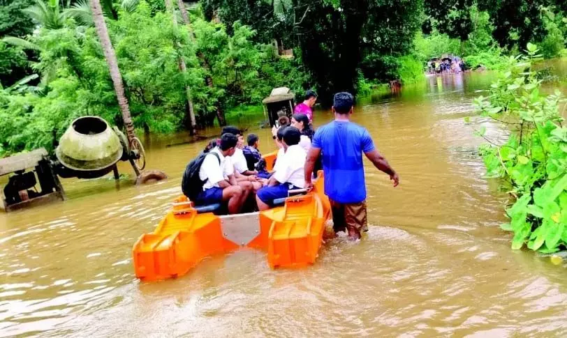 GOA: भारी बारिश के कारण महादेई नदी उफान पर, उसगाओ-गंजम में बाढ़