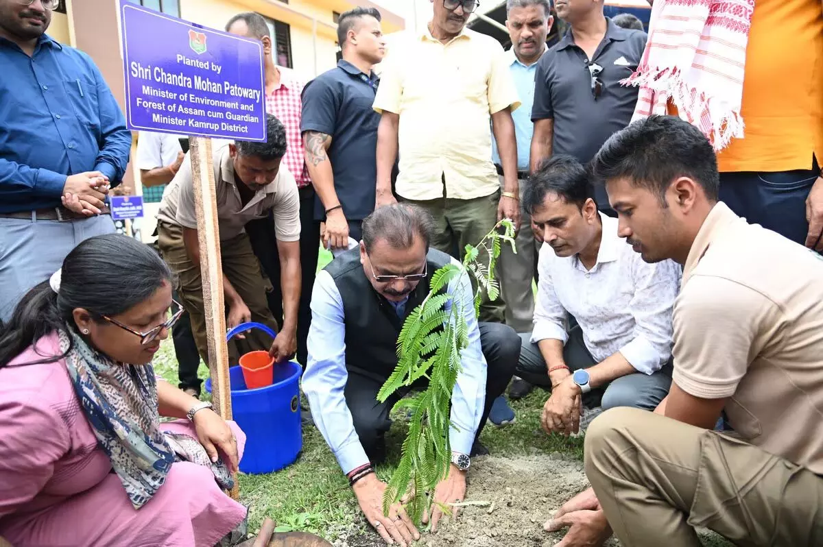 Assam : पर्यावरण मंत्री चंद्र मोहन पटवारी ने आंवला वृक्षारोपण समारोह