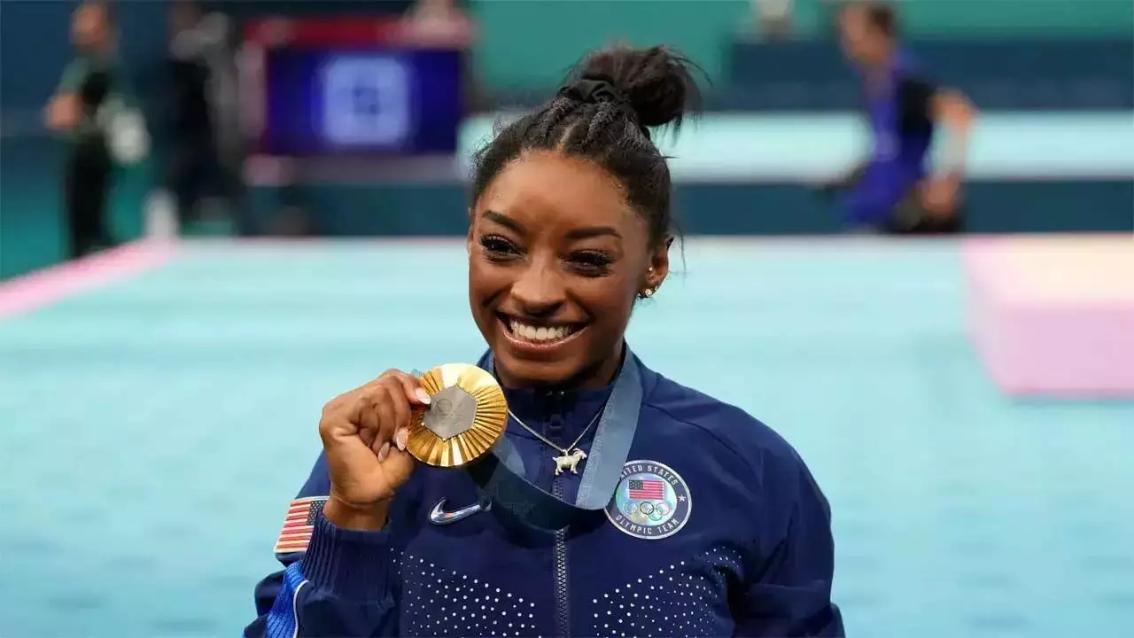 Simone Biles ने पेरिस में छठा ओलंपिक स्वर्ण जीता