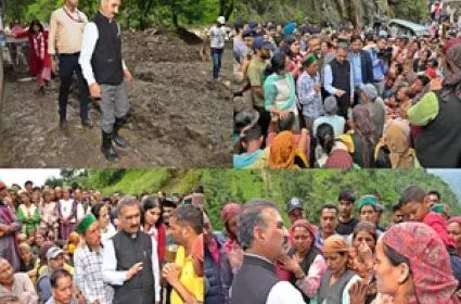 Himachal के मुख्यमंत्री ने बादल फटने से प्रभावित गांव का दौरा किया, 47 लोग अभी भी लापता