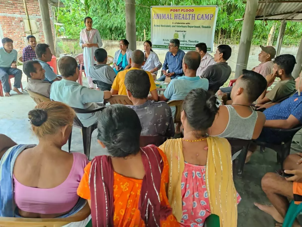 Assam : तिनसुकिया में बाढ़ के बाद पशु स्वास्थ्य शिविर आयोजित