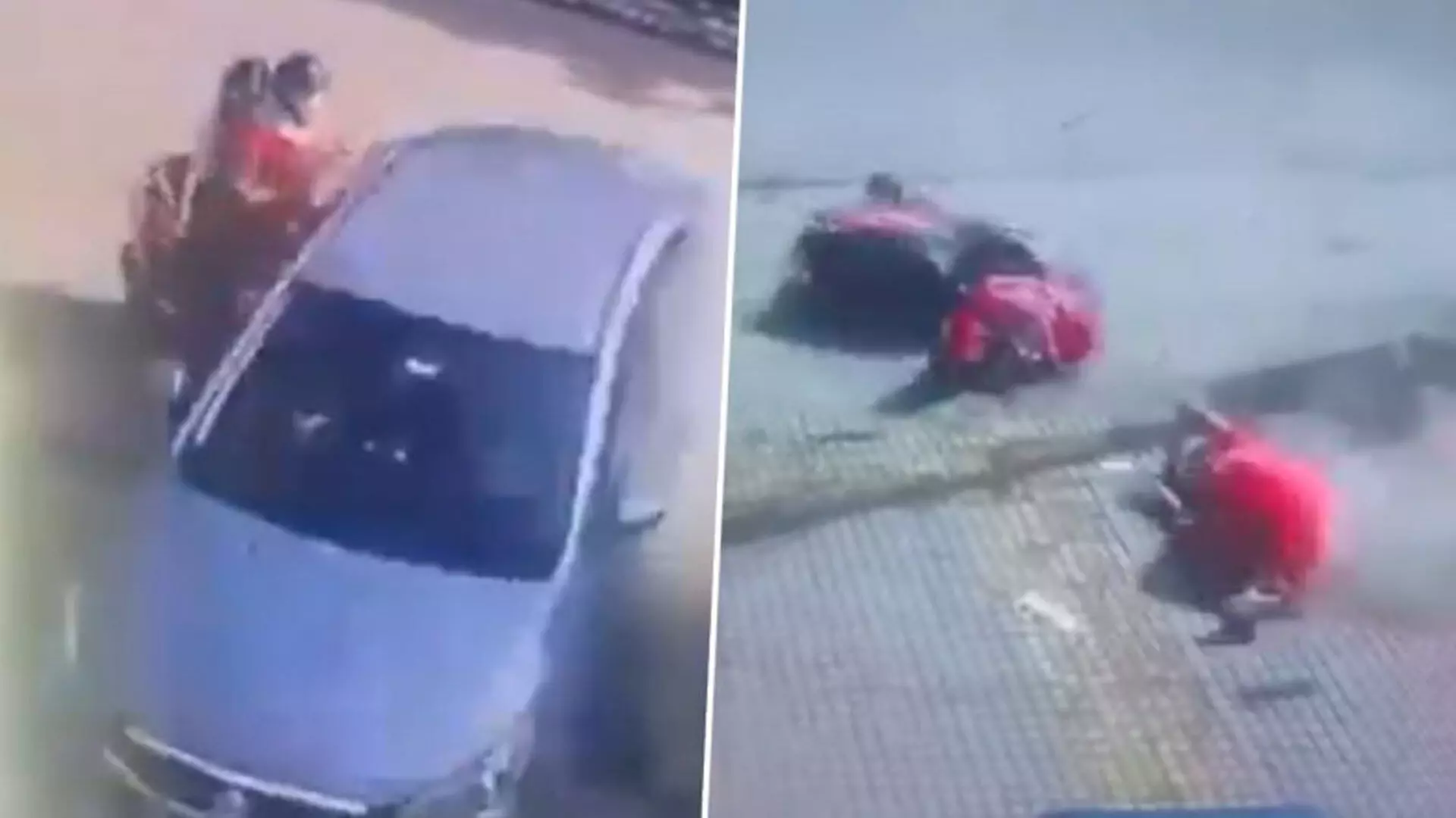 मौत का LIVE VIDEO, कार में स्टंट कर रहे नाबालिग ने स्कूटी सवार माँ-बेटी को मारी टक्कर
