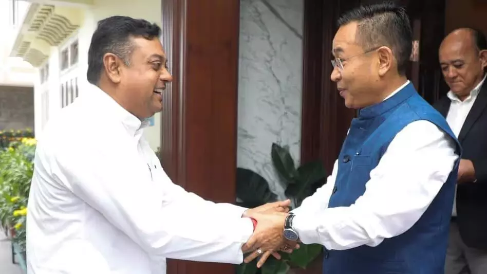 Sikkim  के मुख्यमंत्री ने भाजपा सांसद संबित पात्रा से मुलाकात