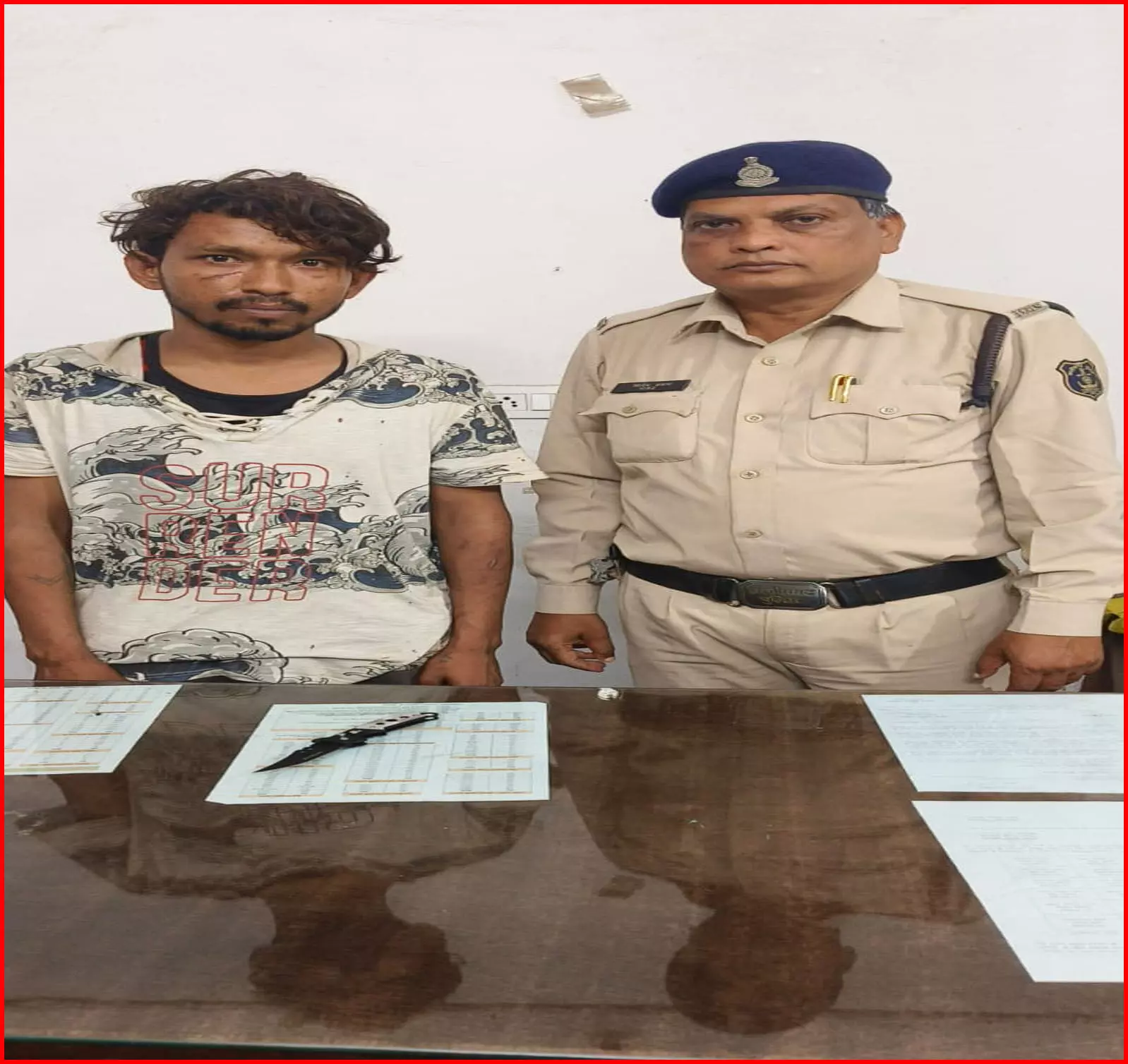 Raipur Breaking: धारदार चाकू लेकर घूमते छोटू गिरफ्तार