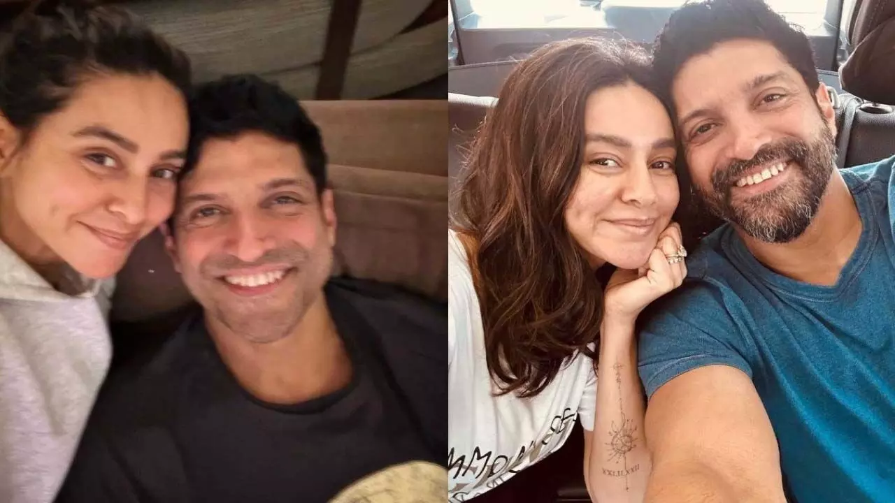 Farhan Akhtar ने पत्नी शिबानी अख्तर के साथ रोमांटिक तस्वीर खिंचवाई