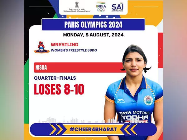 Paris Olympics: निशा दहिया महिला कुश्ती के 68 किलोग्राम क्वार्टर फाइनल में हारी