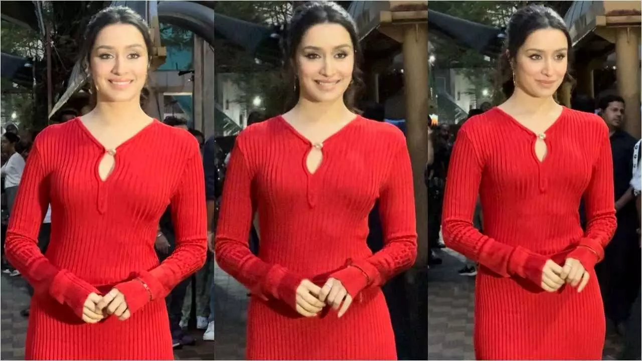 Shraddha Kapoor क्लासिक लेस मिडी ड्रेस में दिखीं