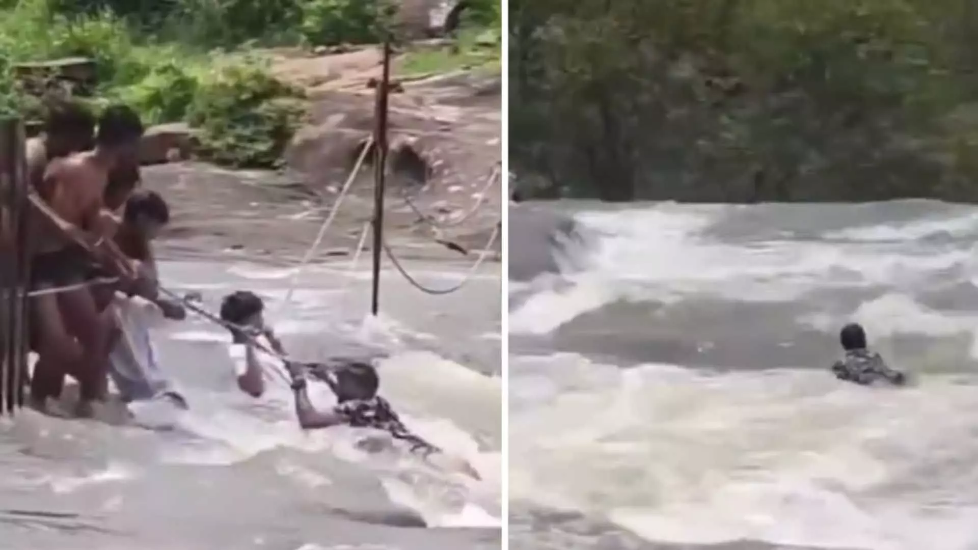 मौत का LIVE VIDEO: रील बनाने के चक्कर में झरने में गिरा शख्स