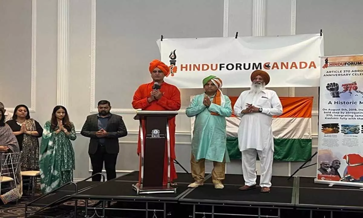 Canada: हिंदुओं और सिखों ने अनुच्छेद 370 हटाए जाने की पांचवीं वर्षगांठ मनाई