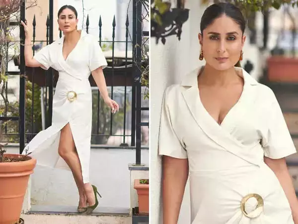 Kareena Kapoor Khan ने सफेद पोशाक में रॉयल्टी दिखाई