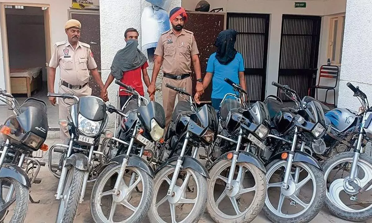 Punjab: अबोहर पुलिस ने चोरी की 16 बाइकें बरामद कीं, 4 गिरफ्तार