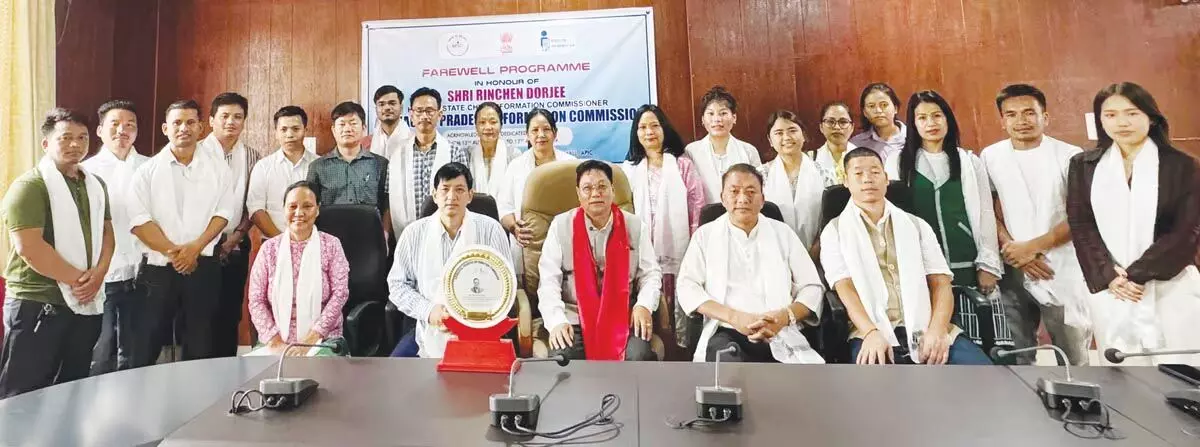 Arunachal : एपीआईसी ने राज्य सीआईसी रिनचेन दोरजी को विदाई दी