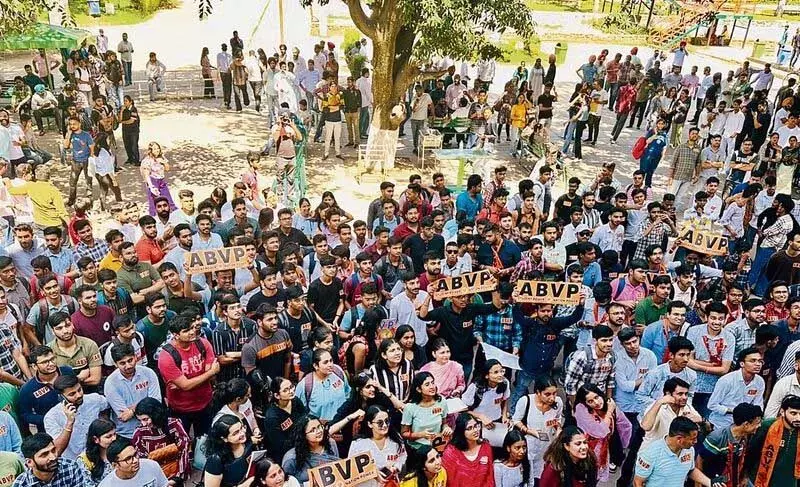 कैंपस में ABVP को अभी तक पंजाब यूनिवर्सिटी छात्र परिषद का शीर्ष पद नहीं मिला