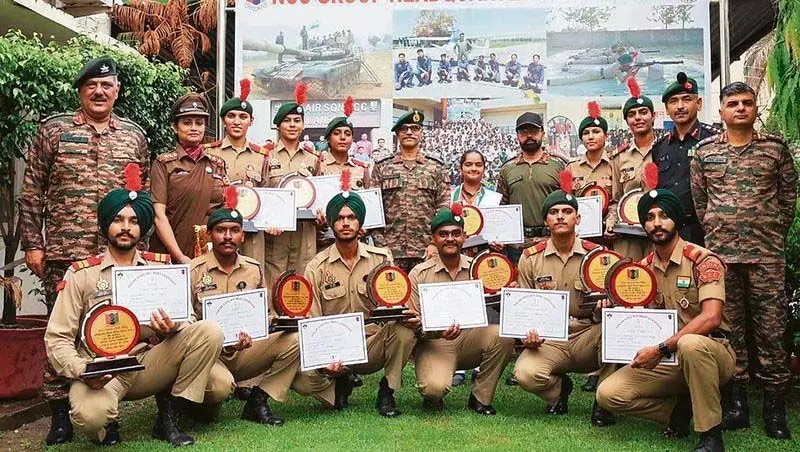 शहर के 18 NCC कैडेटों को सम्मानित किया गया