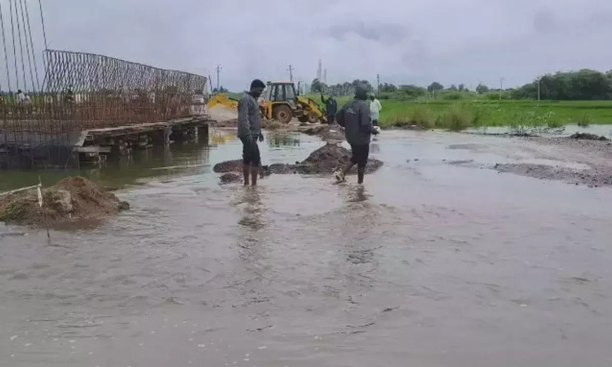 पूर्व Karimnagar जिले के कुछ हिस्सों में भारी तबाही