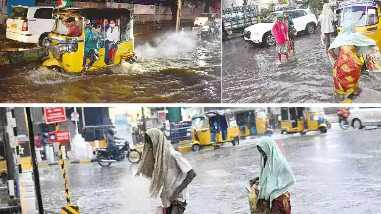 बारिश से Hyderabad में हाहाकार, कई इलाकों में जलभराव