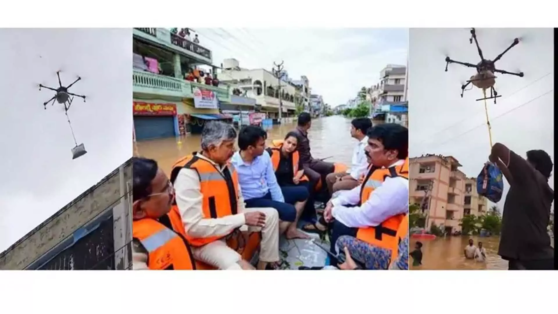 Andhra Pradesh ने बाढ़ राहत कार्यों के लिए ड्रोन का उपयोग शुरू किया