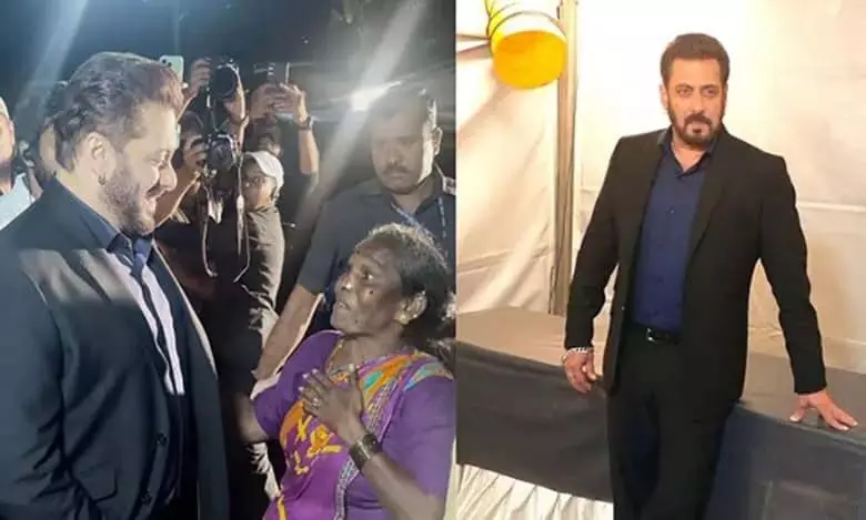 Salman Khan अपने प्रशंसक से बातचीत करते हुए मुस्कुराए