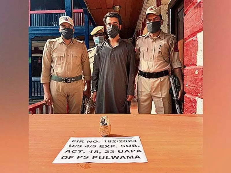 Pulwama पुलिस ने ग्रेनेड हमला नाकाम किया, आतंकवादी के सहयोगी को पकड़ा