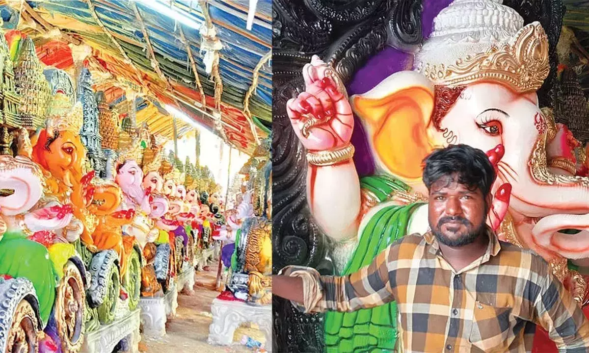 Ganesh उत्सव के लिए उत्साहित युवा और बच्चे