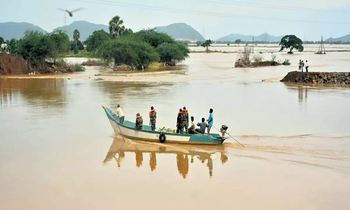 Andhra: बुडामेरु में दरार को भरने के लिए भारतीय सेना आगे आई