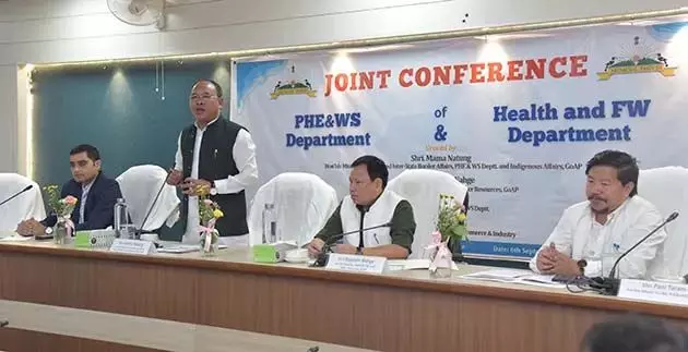 Arunachal : नातुंग ने पीएचई और डब्लूएस अधिकारियों से स्वास्थ्य और परिवार कल्याण विभाग के साथ समन्वय करने का आग्रह किया