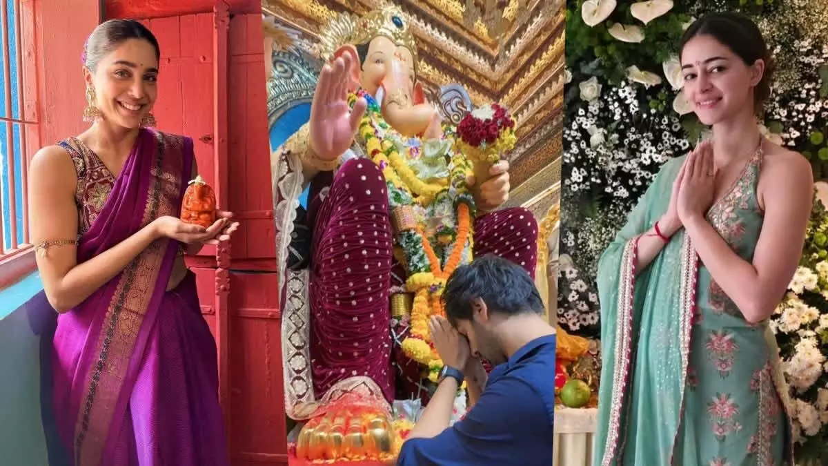 अनन्या पांडे, शरवरी वाघ ने Bappa का घर में स्वागत किया