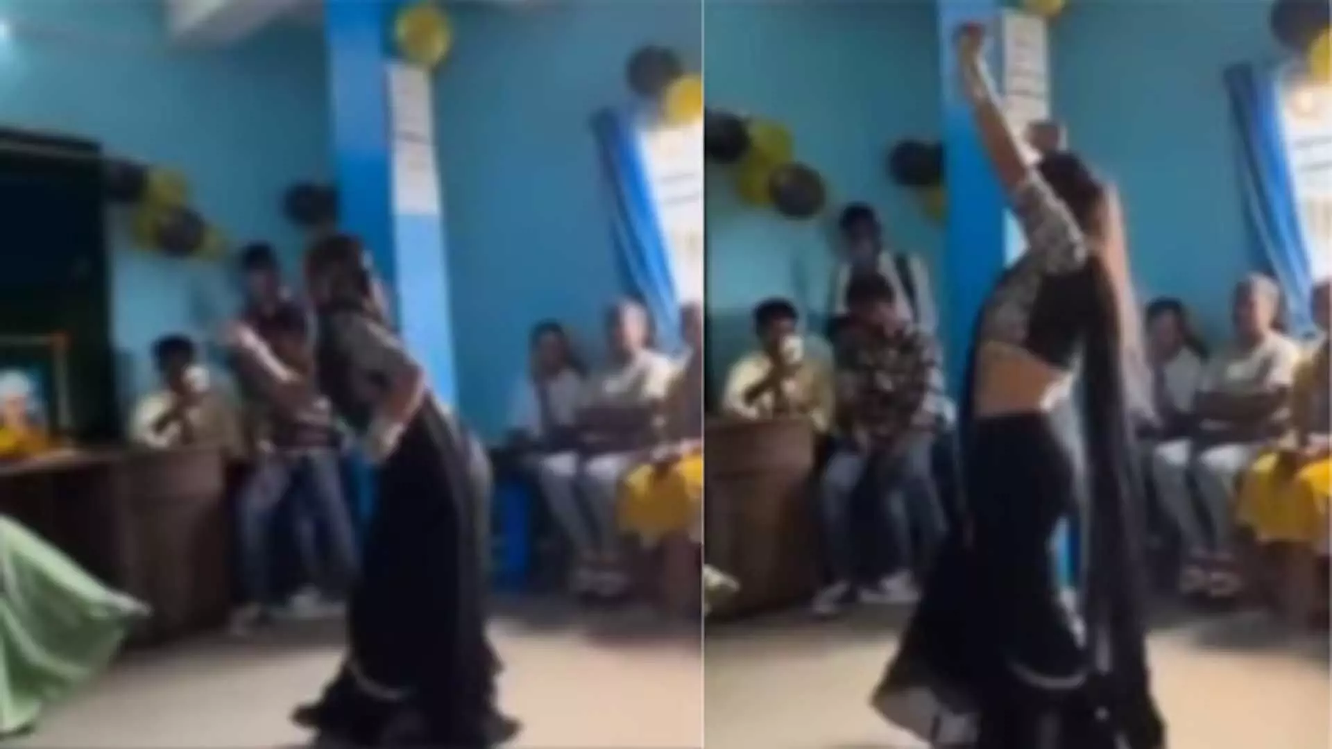 स्कूल में महिला टीचर ने किया अश्लील भोजपुरी डांस, देखें VIRAL VIDEO...