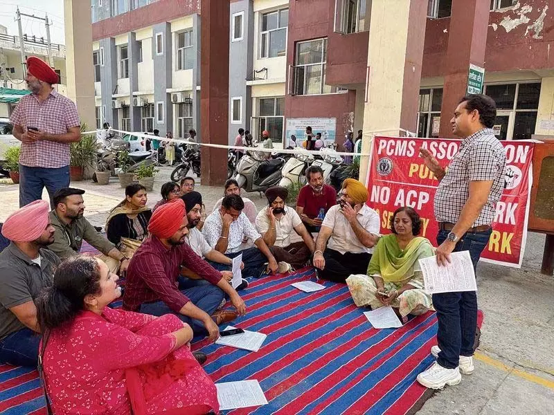 Tarn Taran में डॉक्टरों ने धरना दिया, पहले हाफ में ड्यूटी से दूर रहे