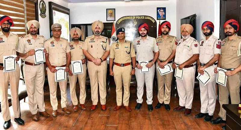 Ludhiana: उत्कृष्ट पुलिसिंग के लिए नौ पुलिसकर्मियों को नकद पुरस्कार