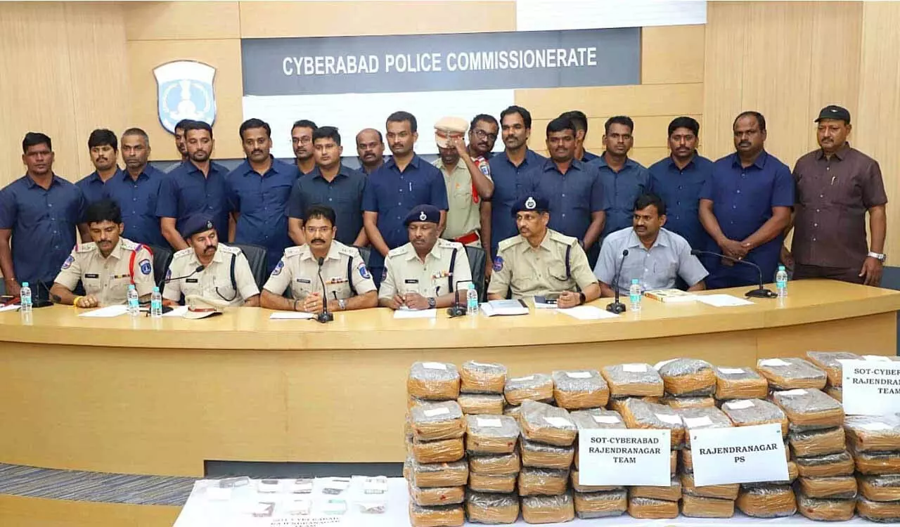 साइबराबाद पुलिस ने Hyderabad में 254 किलोग्राम मारिजुआना जब्त, 5 तस्कर गिरफ्तार