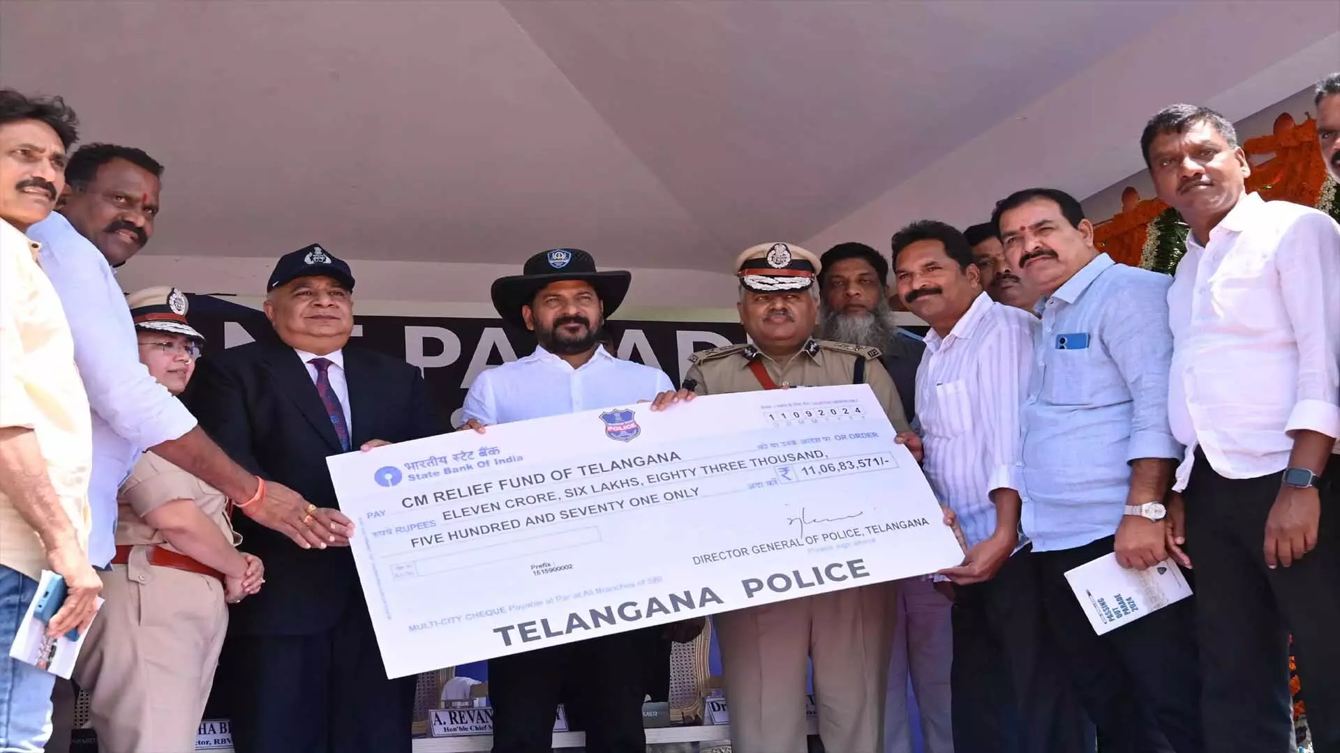 Telangana पुलिस ने बाढ़ राहत के लिए CMRF को 11 करोड़ रुपये दान किए